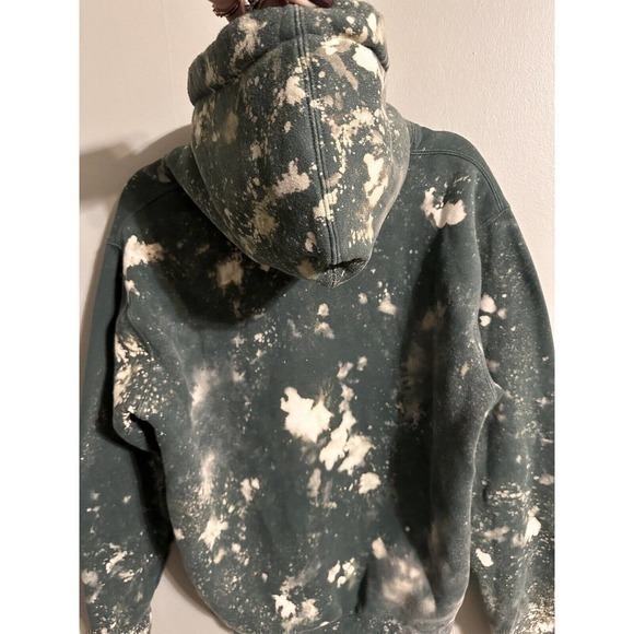 Wicked Tie Studio Unisex Alpine Green Small Reverse Tie Dye Bleached Embroidered - Picture 9 of 10